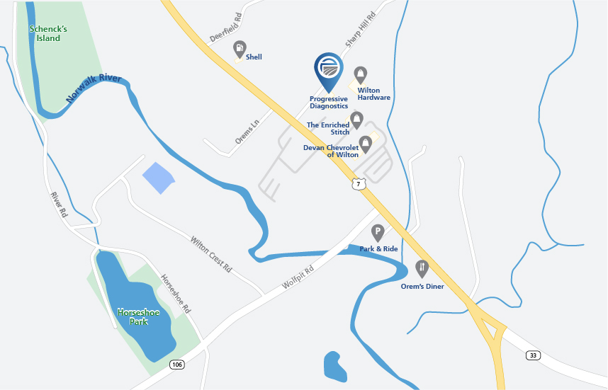 Overview map of Progressive in Wilton CT